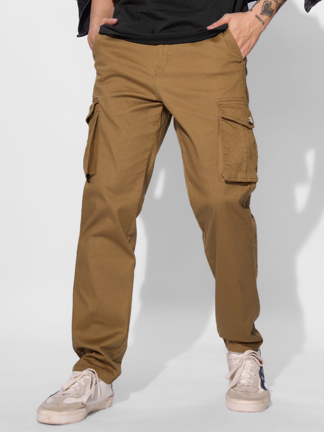 Solids: Rust Men Cargo Pants price