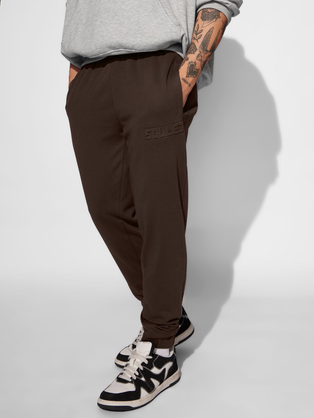 Solids: Chocolate Brown Men Joggers price