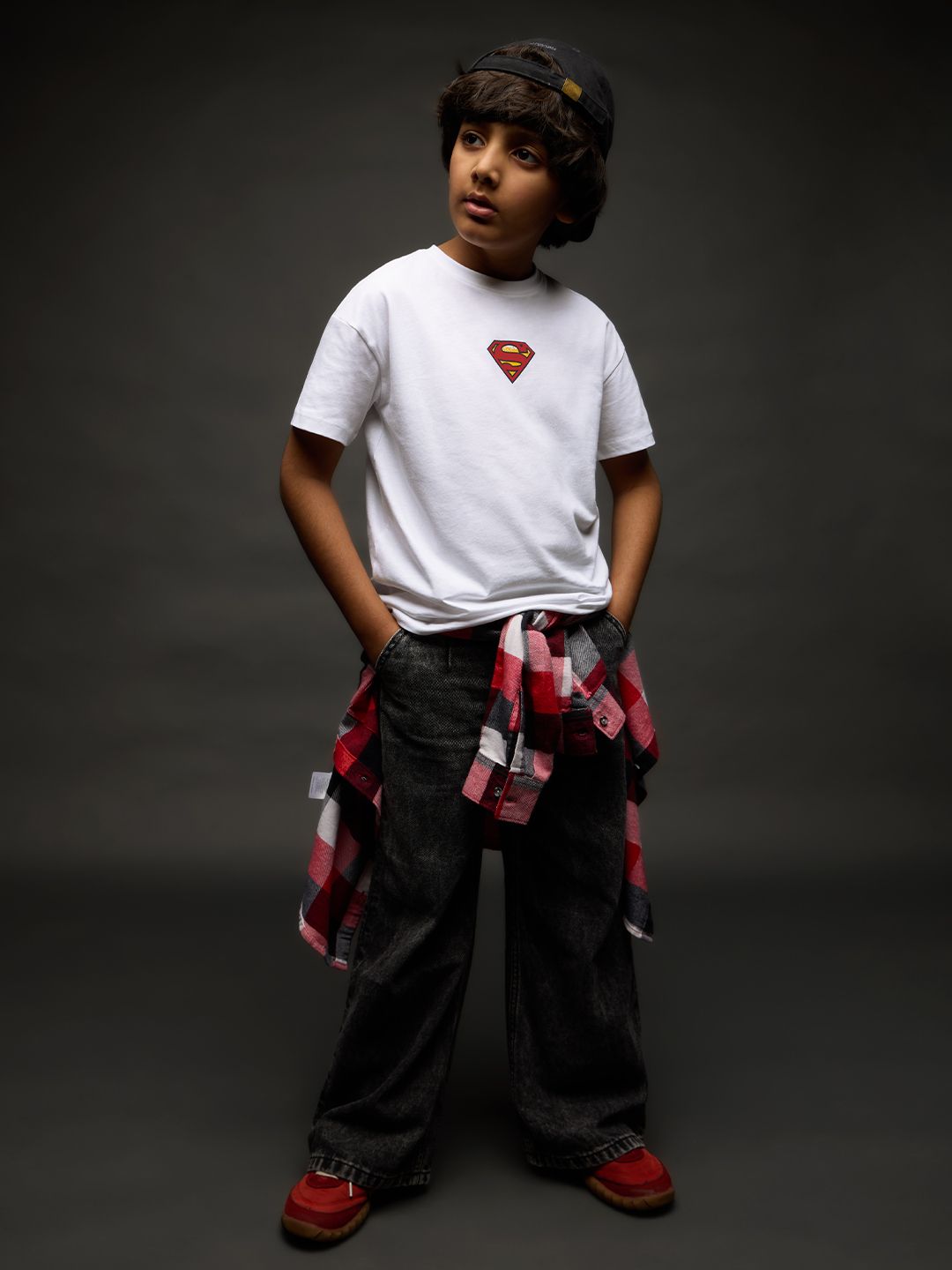 Superman: The Hero With A Job Boys Cotton Oversized T-Shirts (2-8 Yrs) price