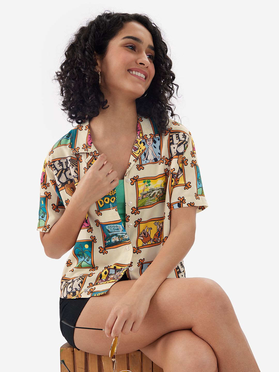 The Flintstones: Let's Rock Women Holiday Shirts Online
