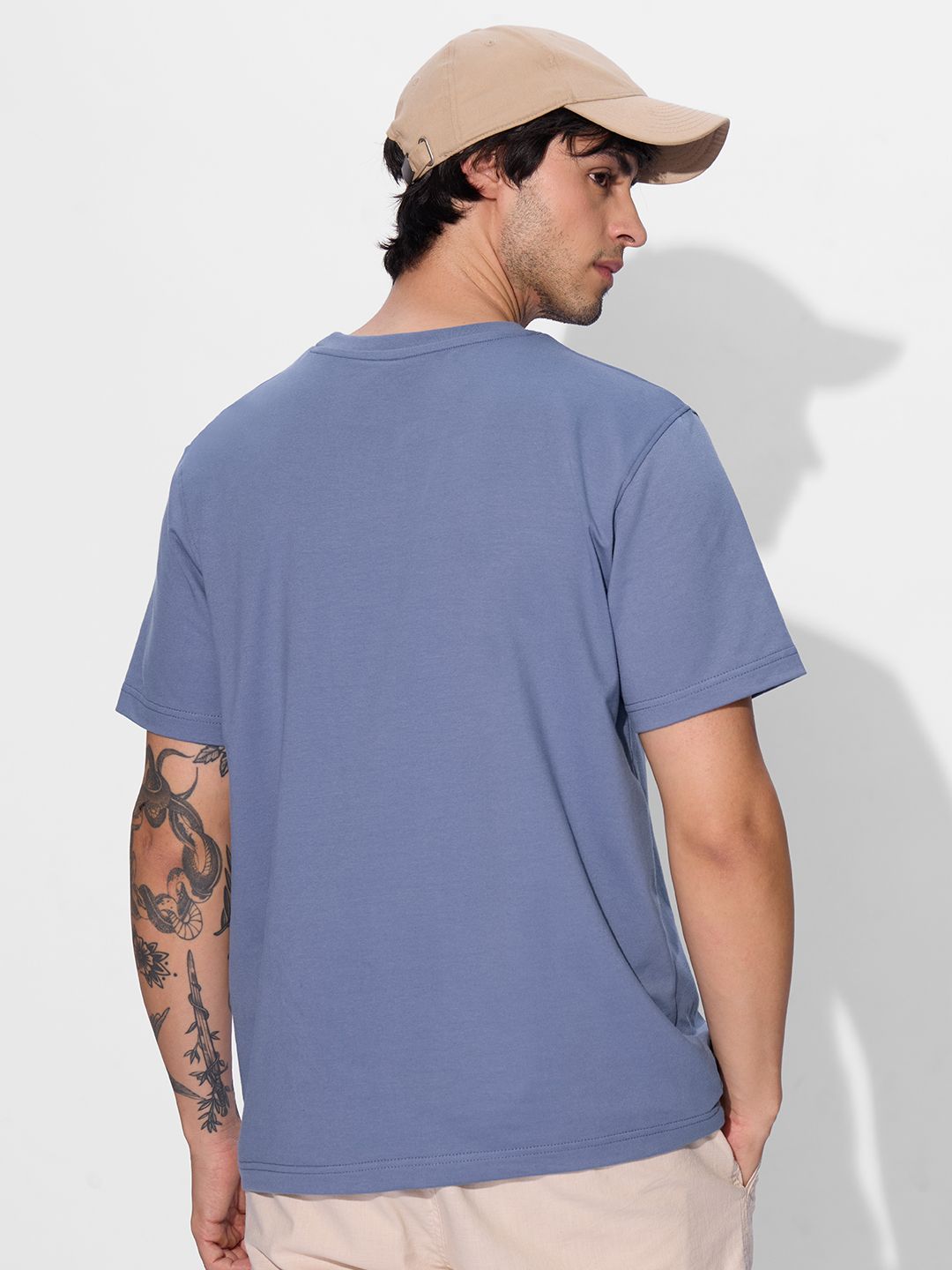 Buy Solids: Washed Blue T-Shirts