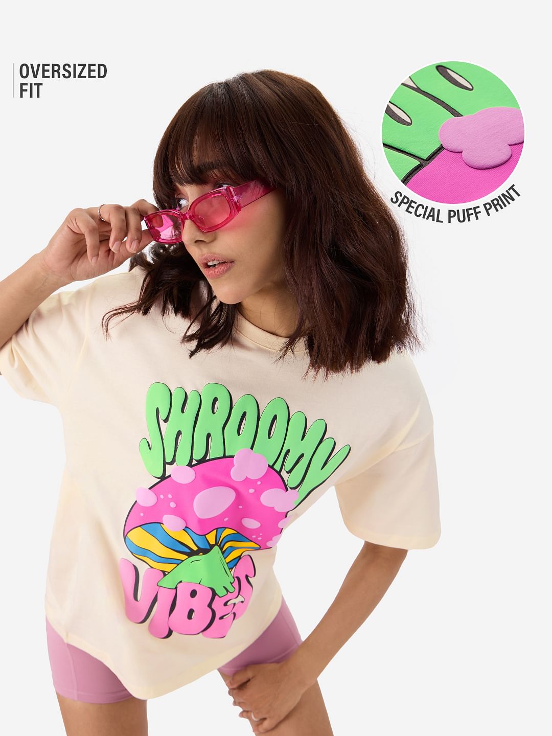 Buy Tss Originals Shroomy Vibes Women Oversized T Shirts Online At The