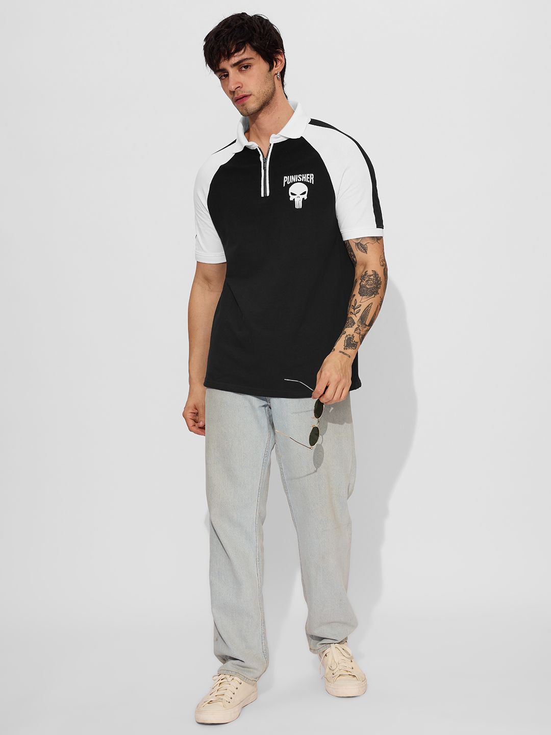 Punisher: Skull Zipper Polos price
