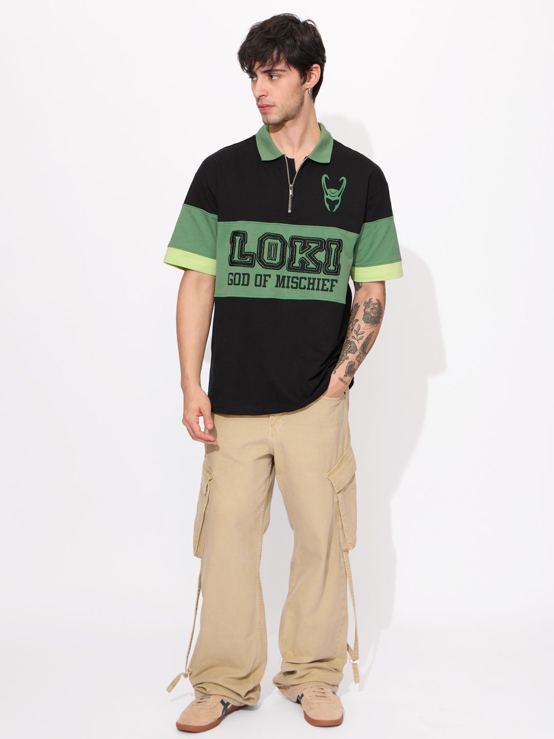 Marvel: Loki God Of Mischief Zipper Polos price