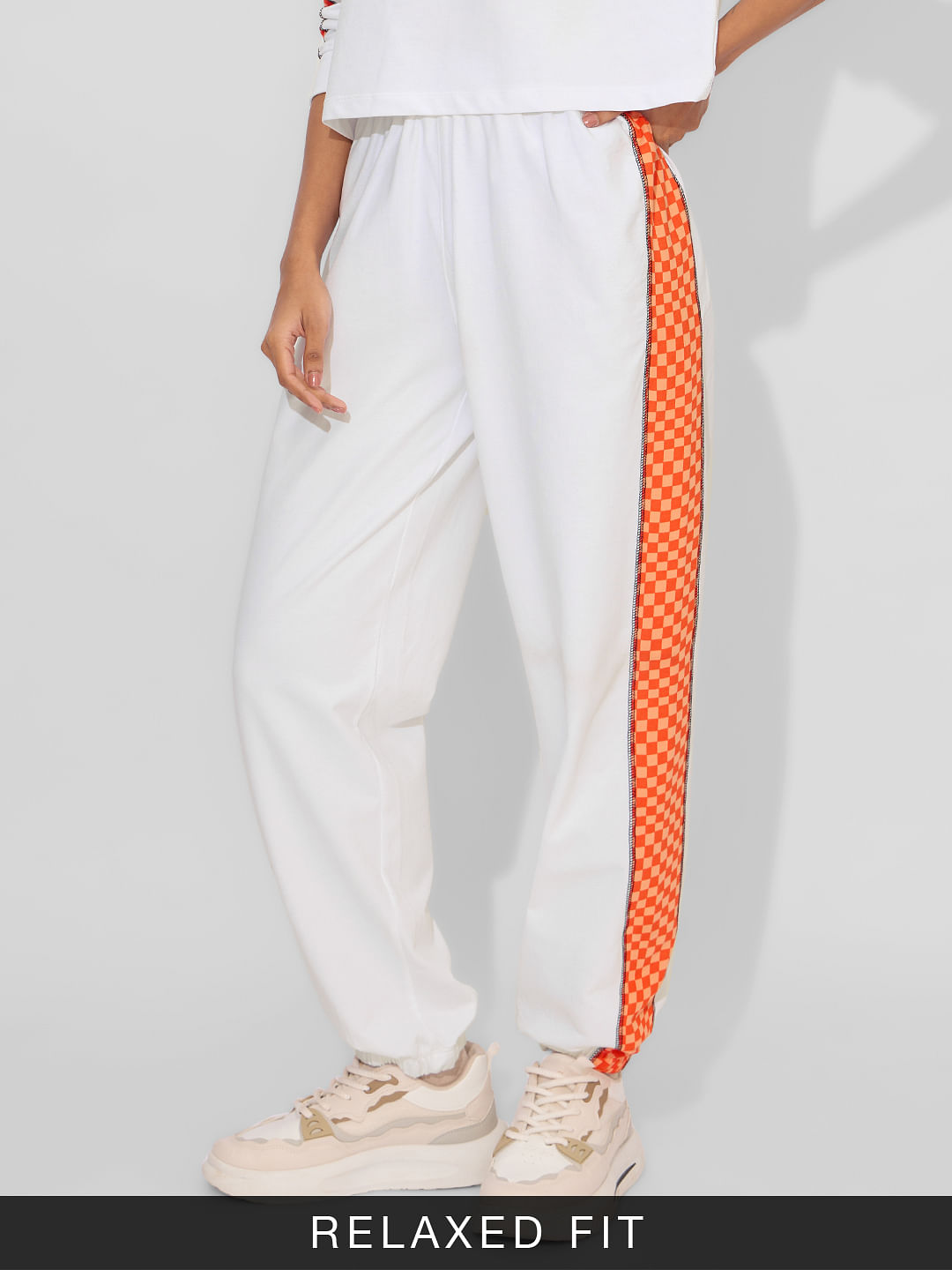 Buy Tss Originals Orange Racer Women Joggers Online At The Souled Store