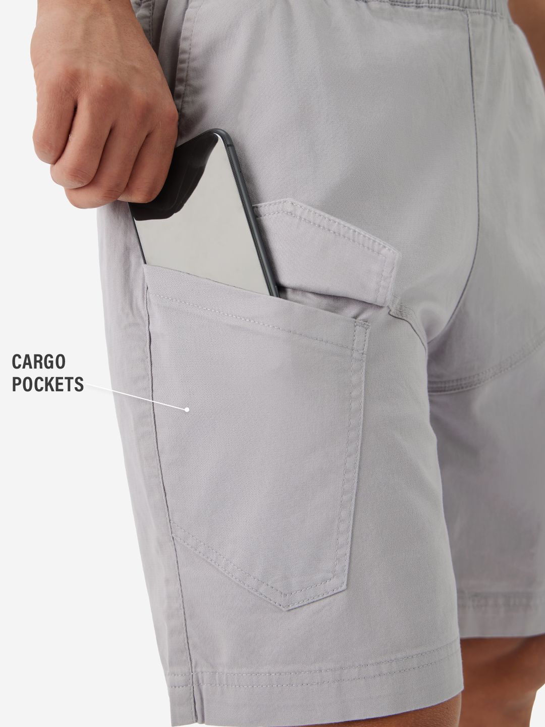 Solids: Space Grey Men Cargo Shorts online