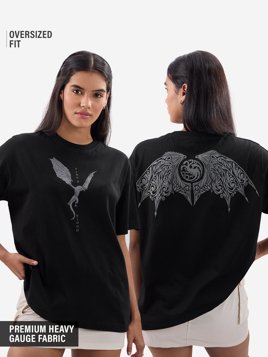 House Of Dragon: Fire & Blood Women Oversized T-Shirts