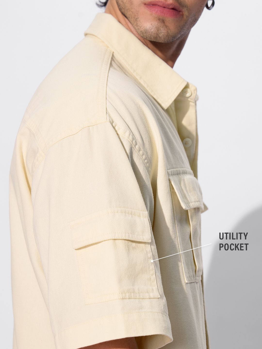 Solids: Classic Off-White Oversized Shirts price