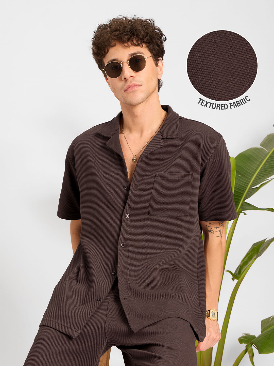 Buy Tss Originals Mocha Men Half Sleeve Shirts Online At The Souled Store