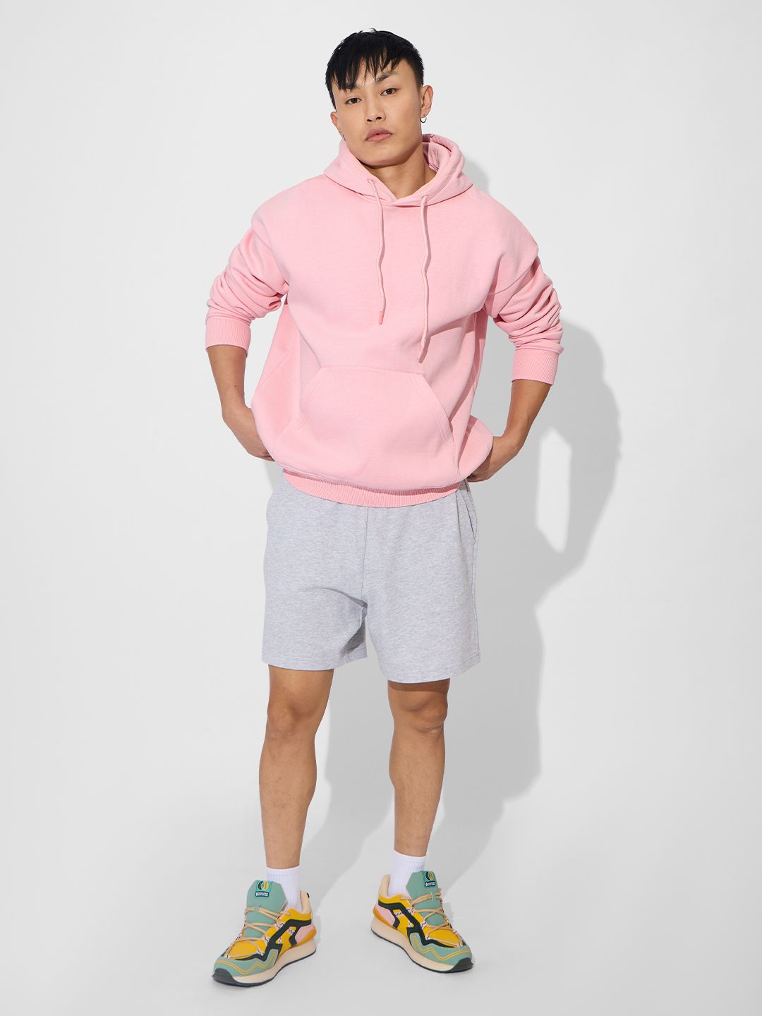 Solids: Urban Rose Men Oversized Hoodies price