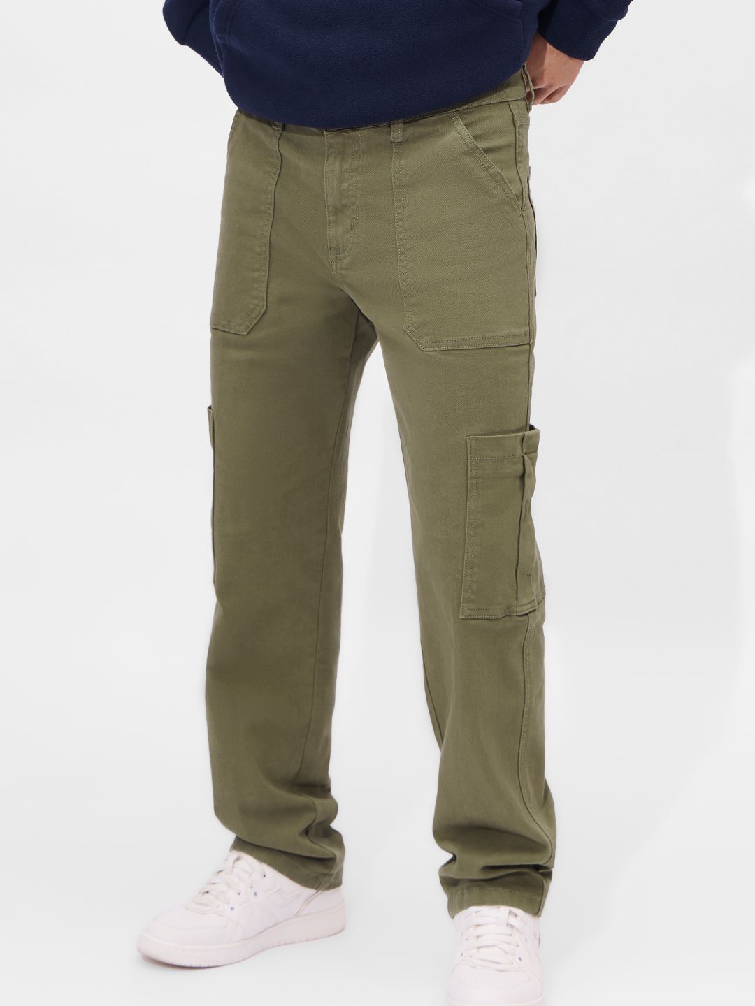Denim: Olive Green (Straight Fit) Men Jeans online
