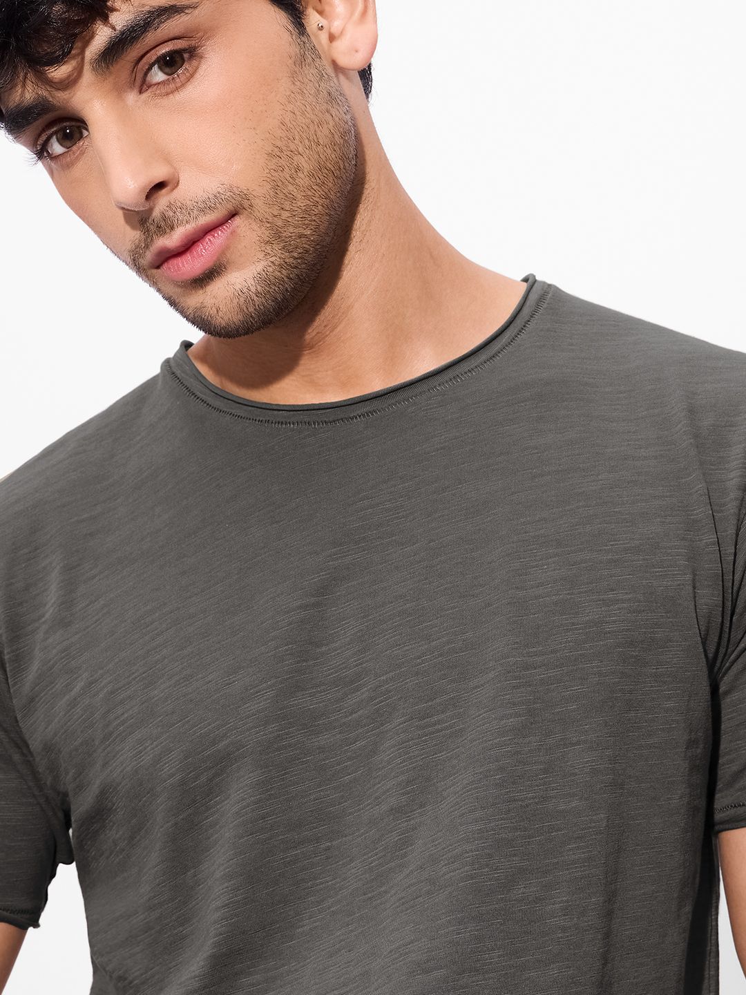 Buy Solids: Graphite Grey Men T-Shirts Online