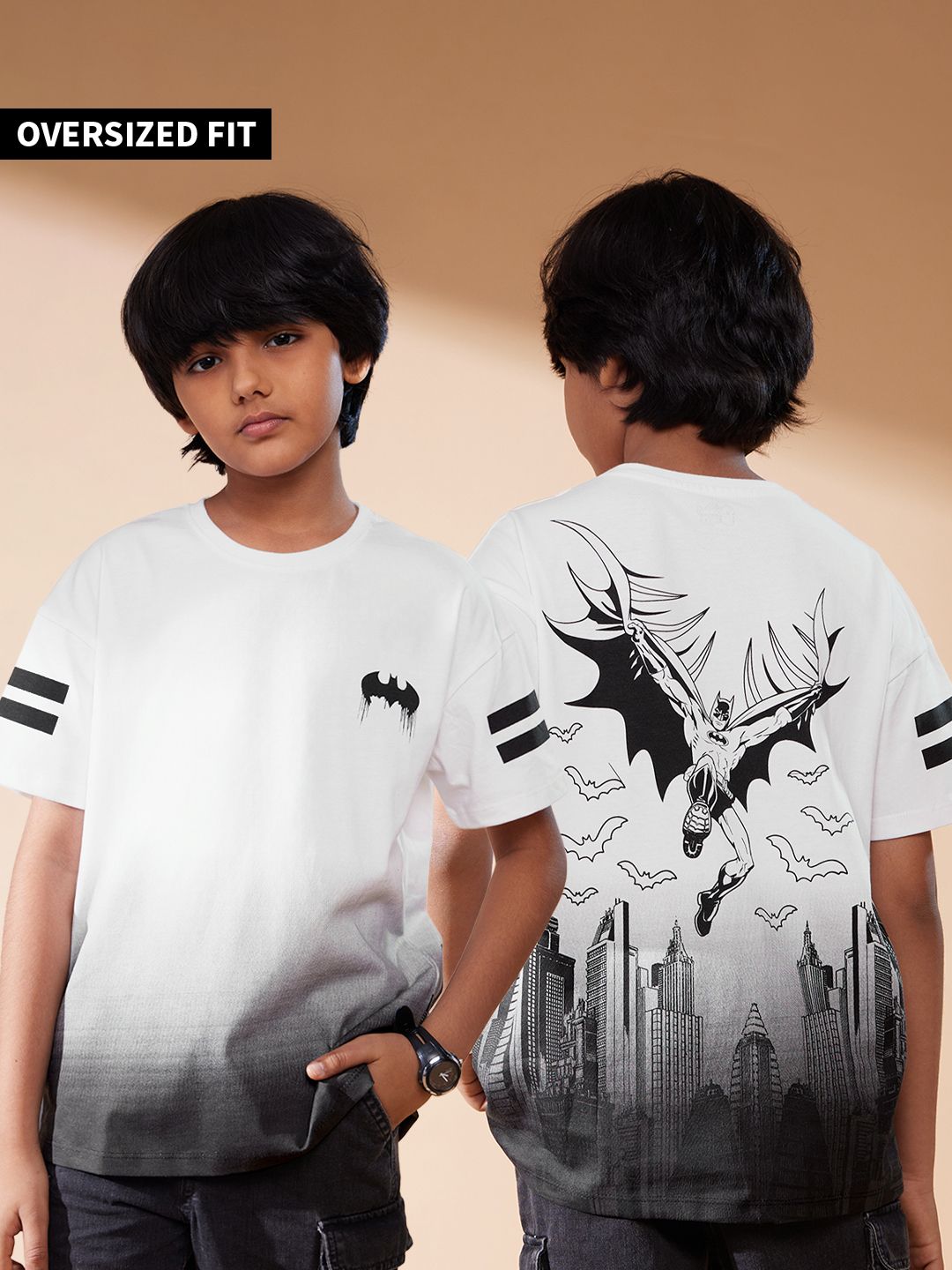Buy Batman: Gotham's Saviour Boys Cotton Oversized T-shirts