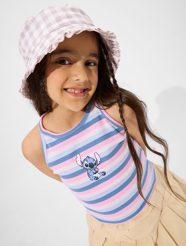 Lilo & Stitch: Chaotic Cutie Girls Cotton Tank Tops (2-8 Yrs)