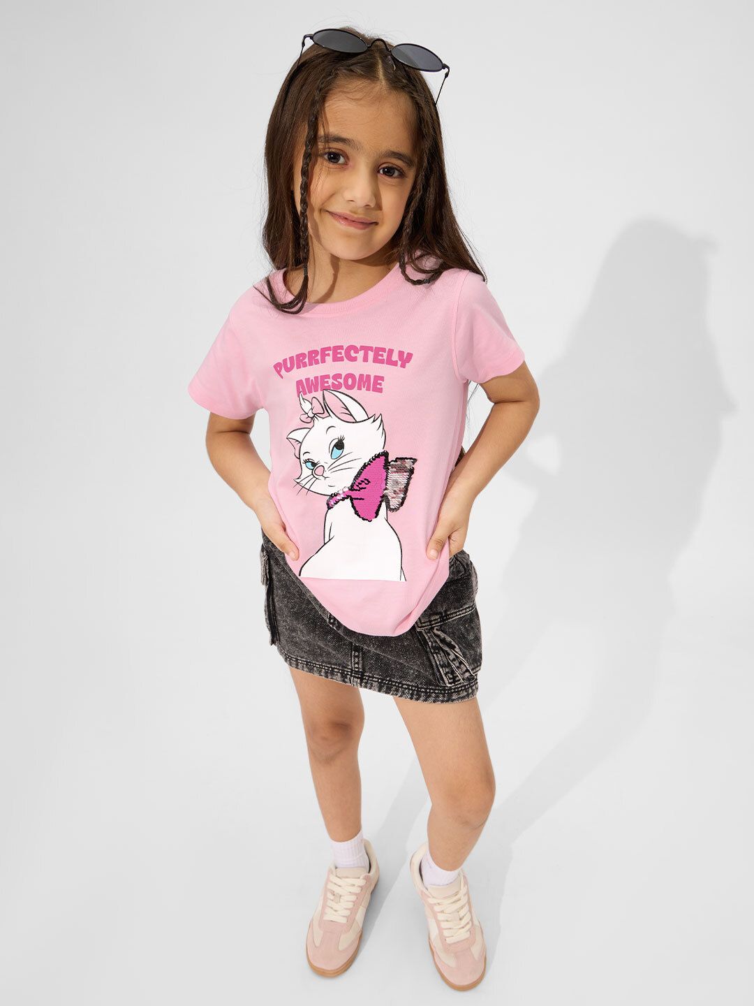Buy Disney: Purr-fect Boss Girls Cotton T-Shirts (2-8 Yrs)