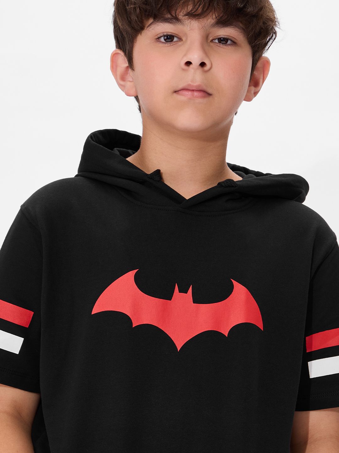 Batman: Caped Crusader Young Boys Cotton Hooded T-Shirts (8-14 Yrs) online