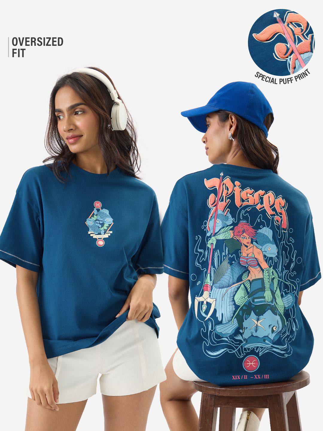 Zodiac: Pisces Women Oversized T-Shirts