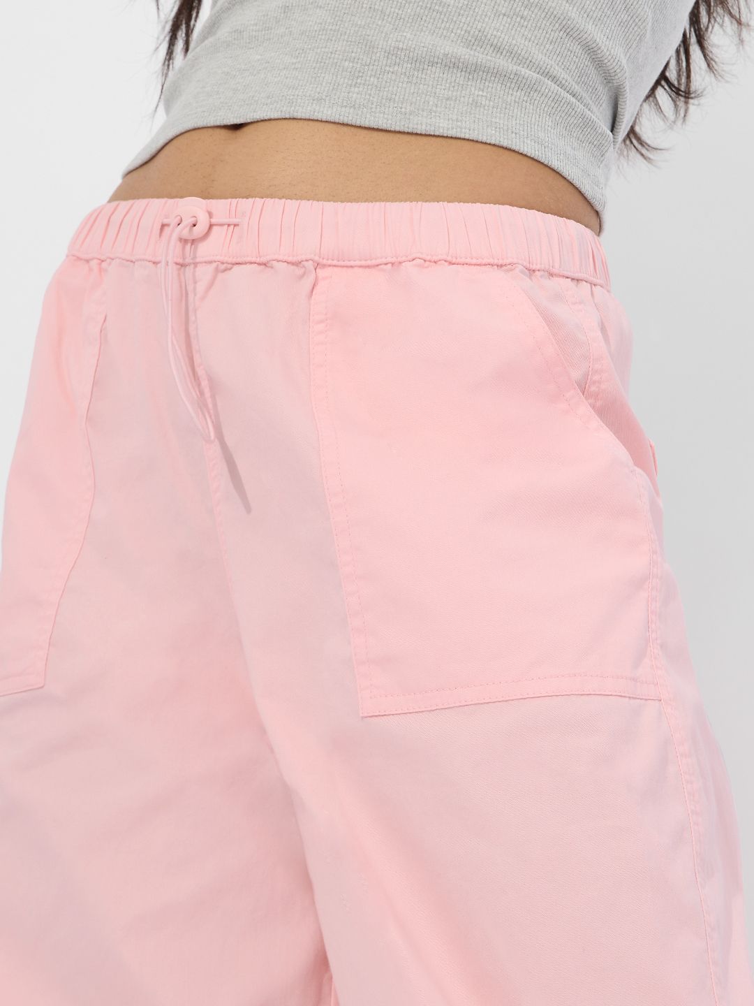 Parachute Pants: Pink Women Joggers online