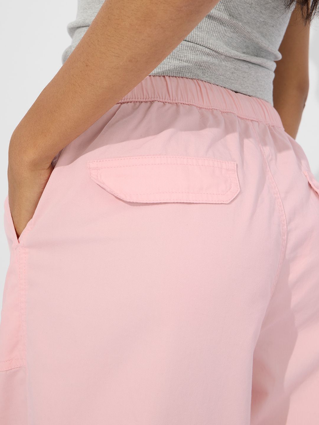 Buy Parachute Pants: Pink Women Joggers