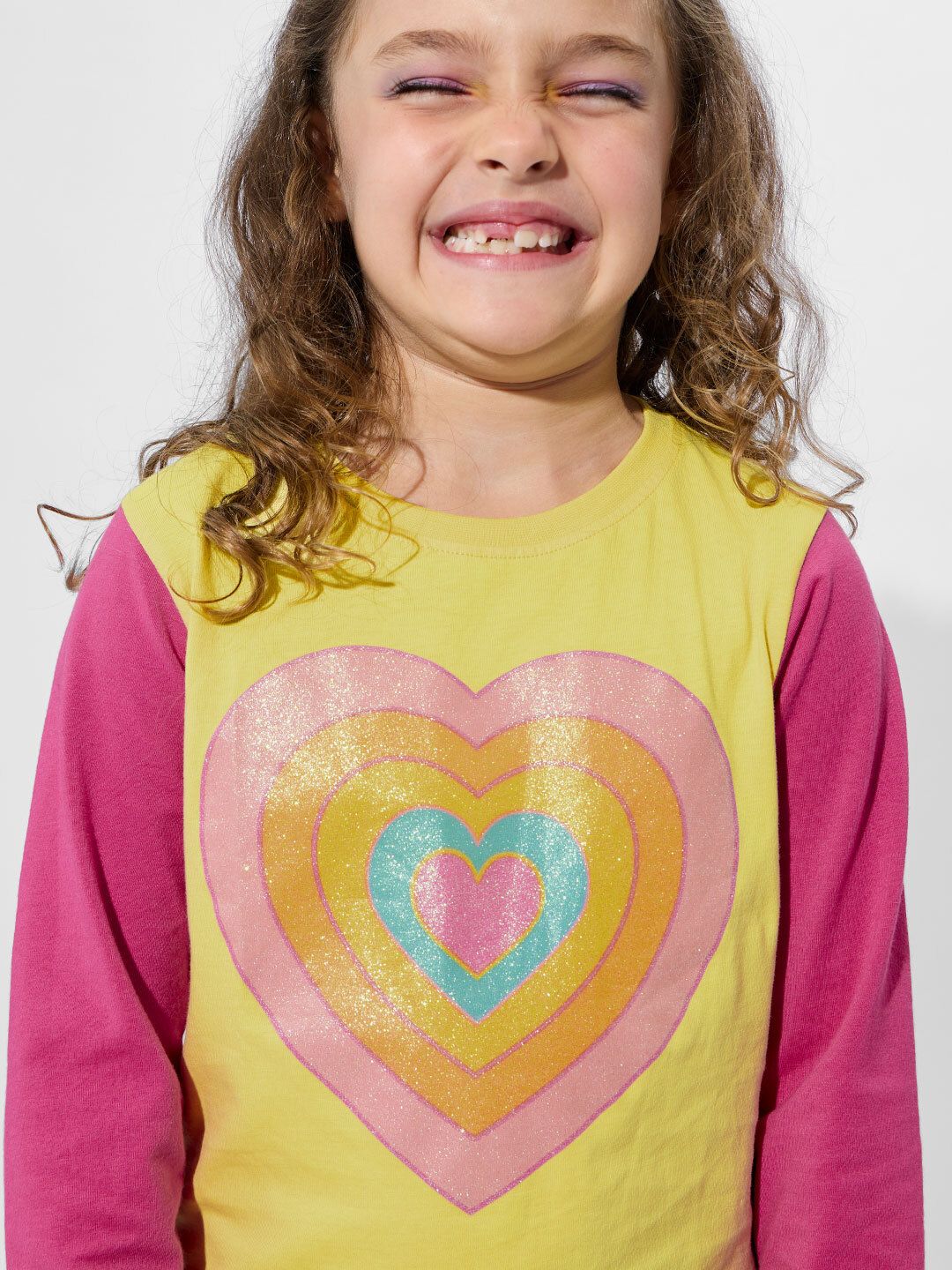 TSS Originals: Rainbow Hearts Girls Cotton Full Sleeve T-Shirts (2-8 Yrs) online