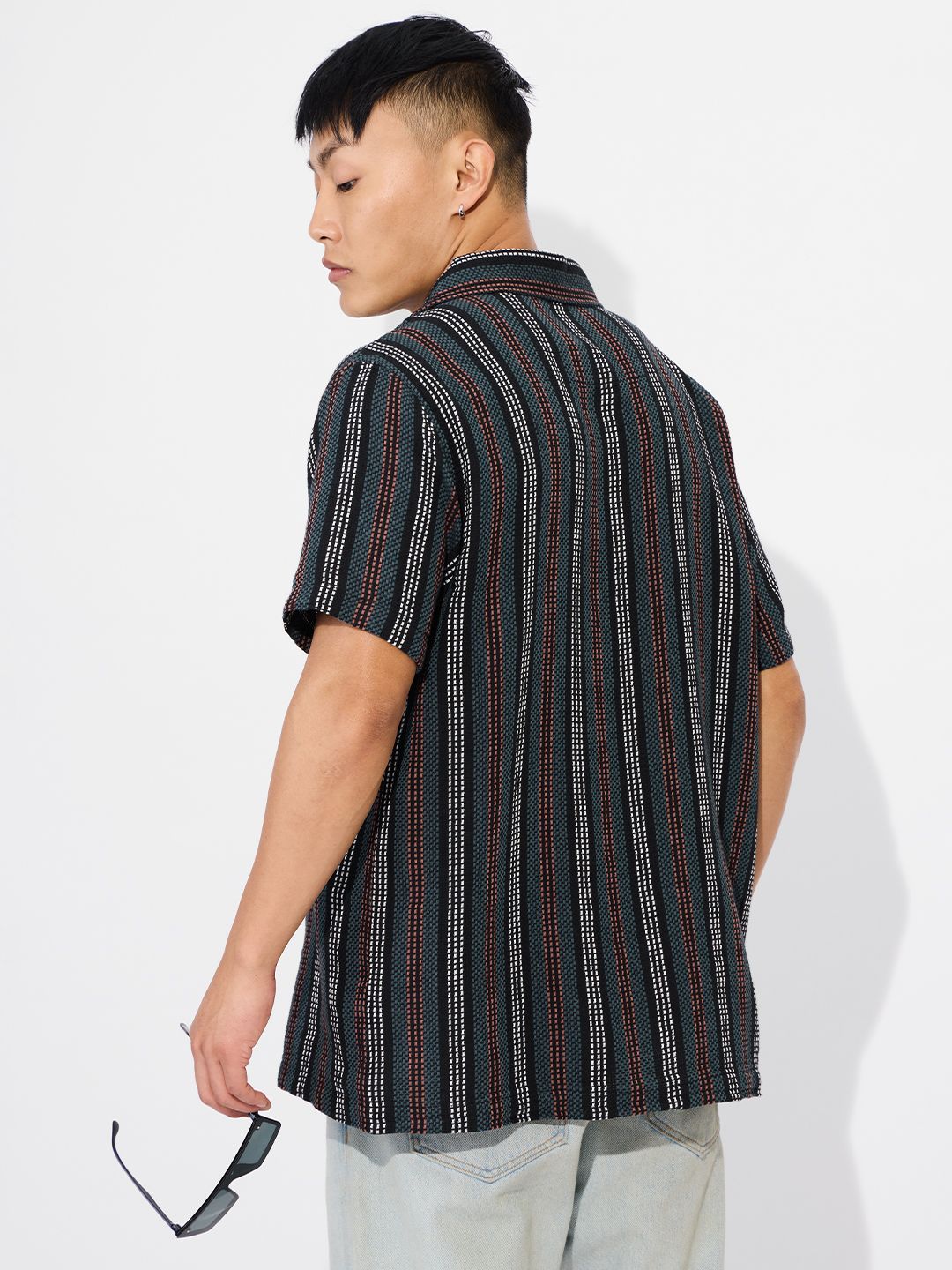 Buy Stripes: Dark Horizon Men Textured Shirts