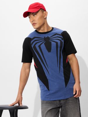 SPIDER-MAN Black And White Uomo T-Shirt Nero XXL 100% Cotone Regular