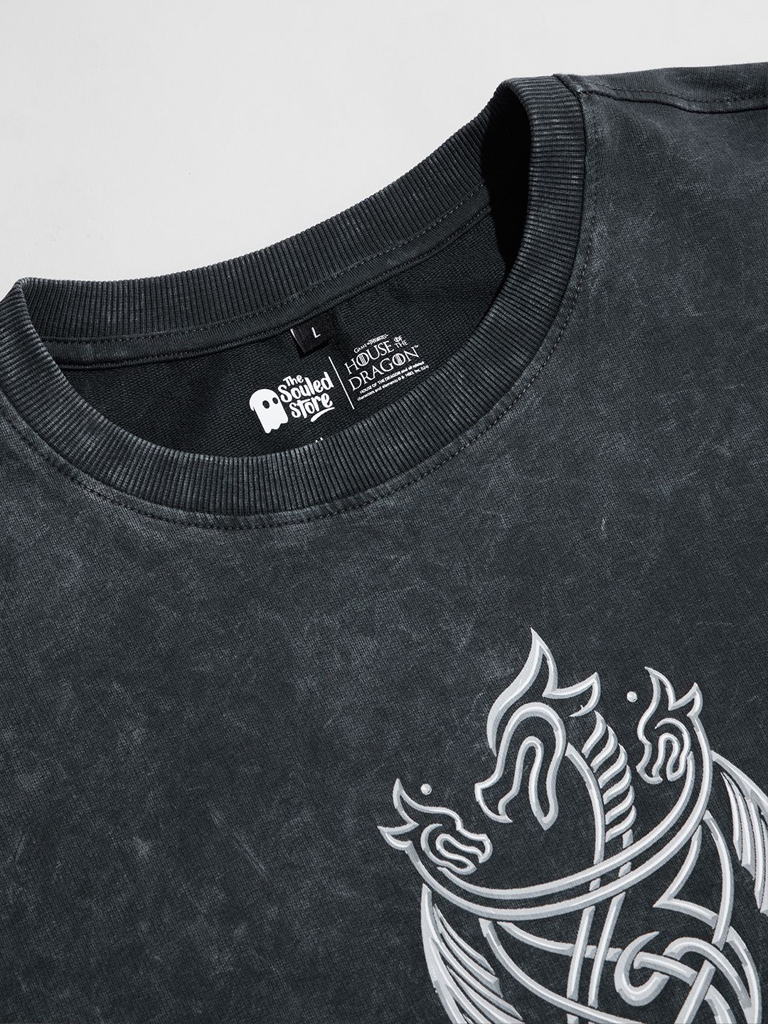 Buy House Of Dragon: Logo Oversized T-Shirts