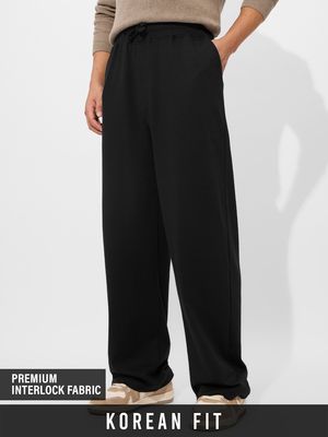 Buy Solids Midnight Black Mens Korean Joggers Online at The Souled