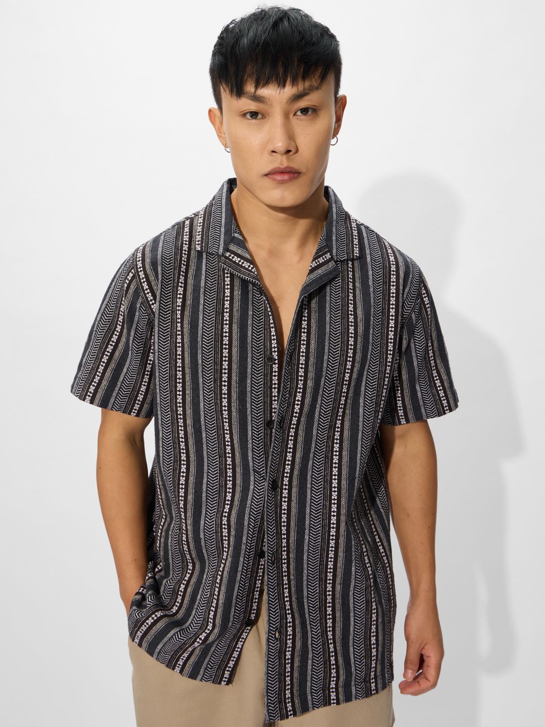 Textured Shirt: Cosmic Tribe Men Textured Shirts price