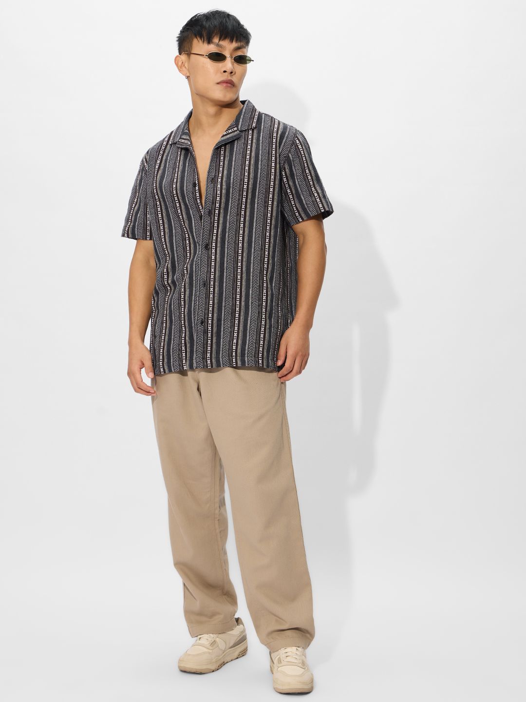 Buy Textured Shirt: Cosmic Tribe Men Textured Shirts