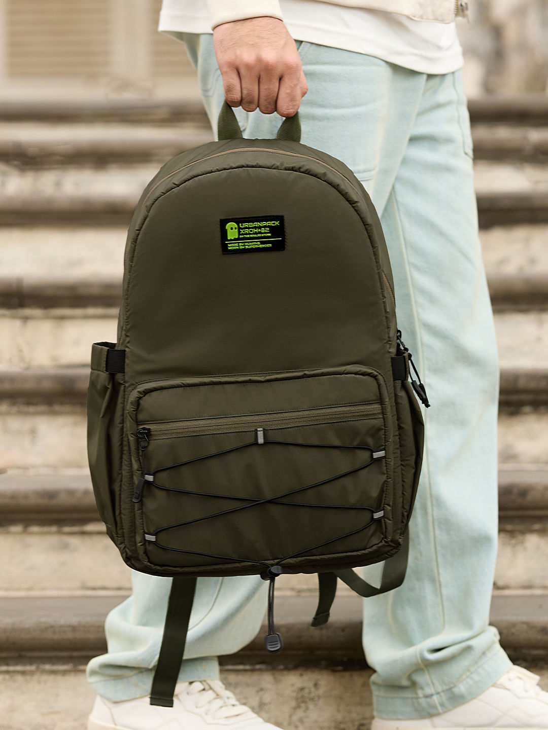 Buy Solids Army Green Backpacks Online