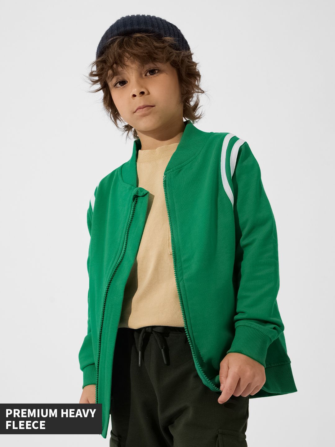 TSS Originals: Bottle Green Boys Varsity Jackets (2-8 Yrs) Online
