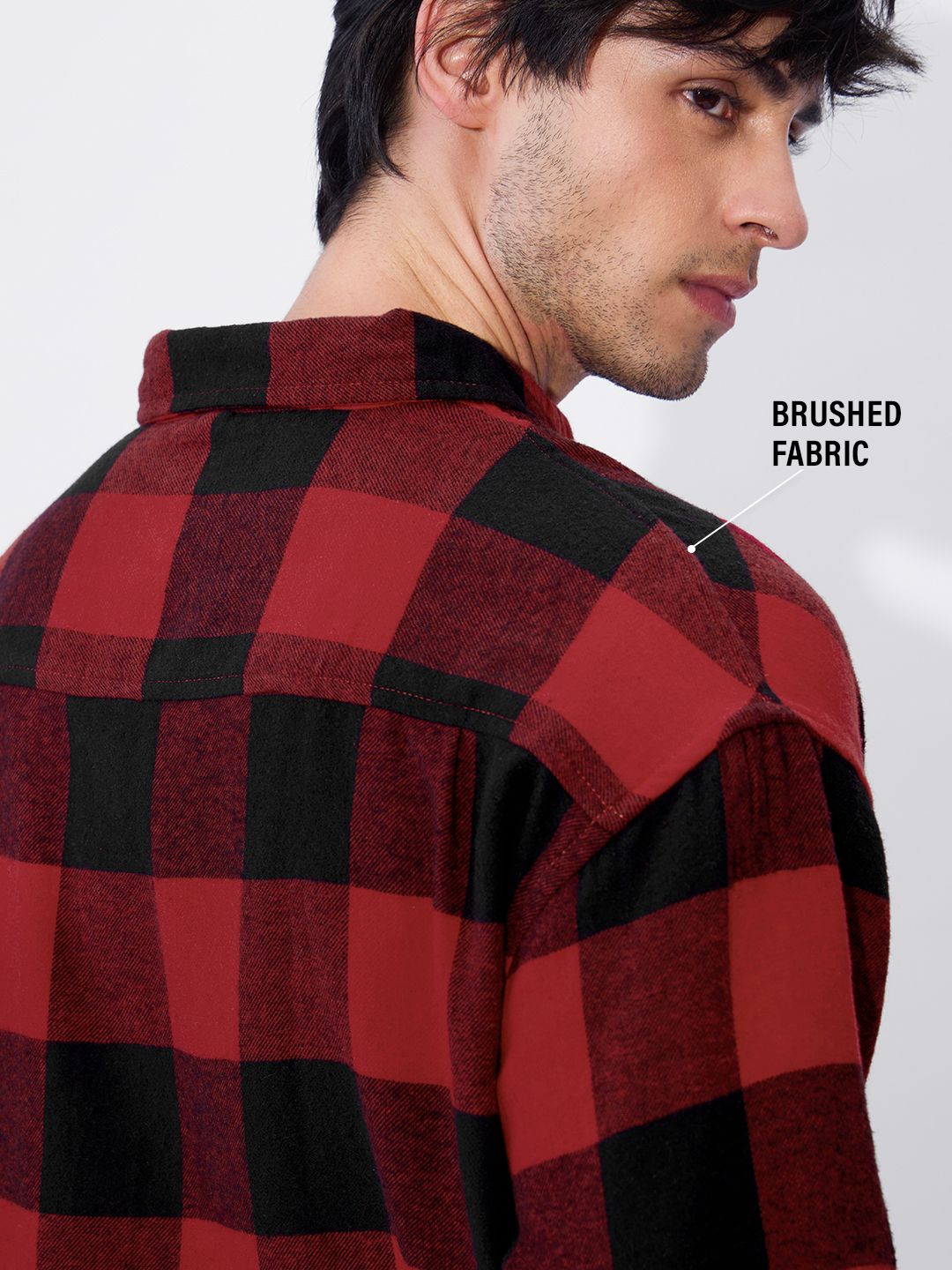 Buy Plaid: Black And Red Men Relaxed Shirts