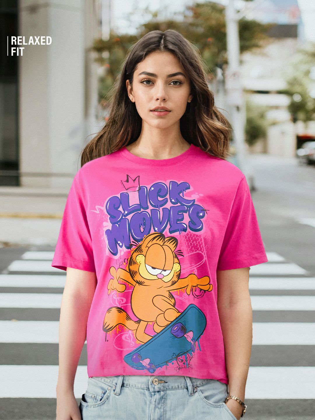 Buy Garfield: Slick Moves Women Relaxed Fit T-Shirts online at The ...