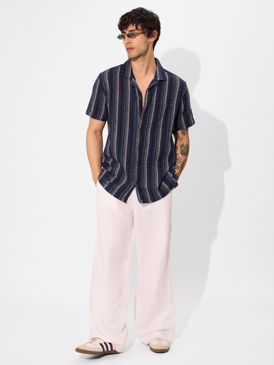 Buy TSS Originals: Navy Men Textured Shirts