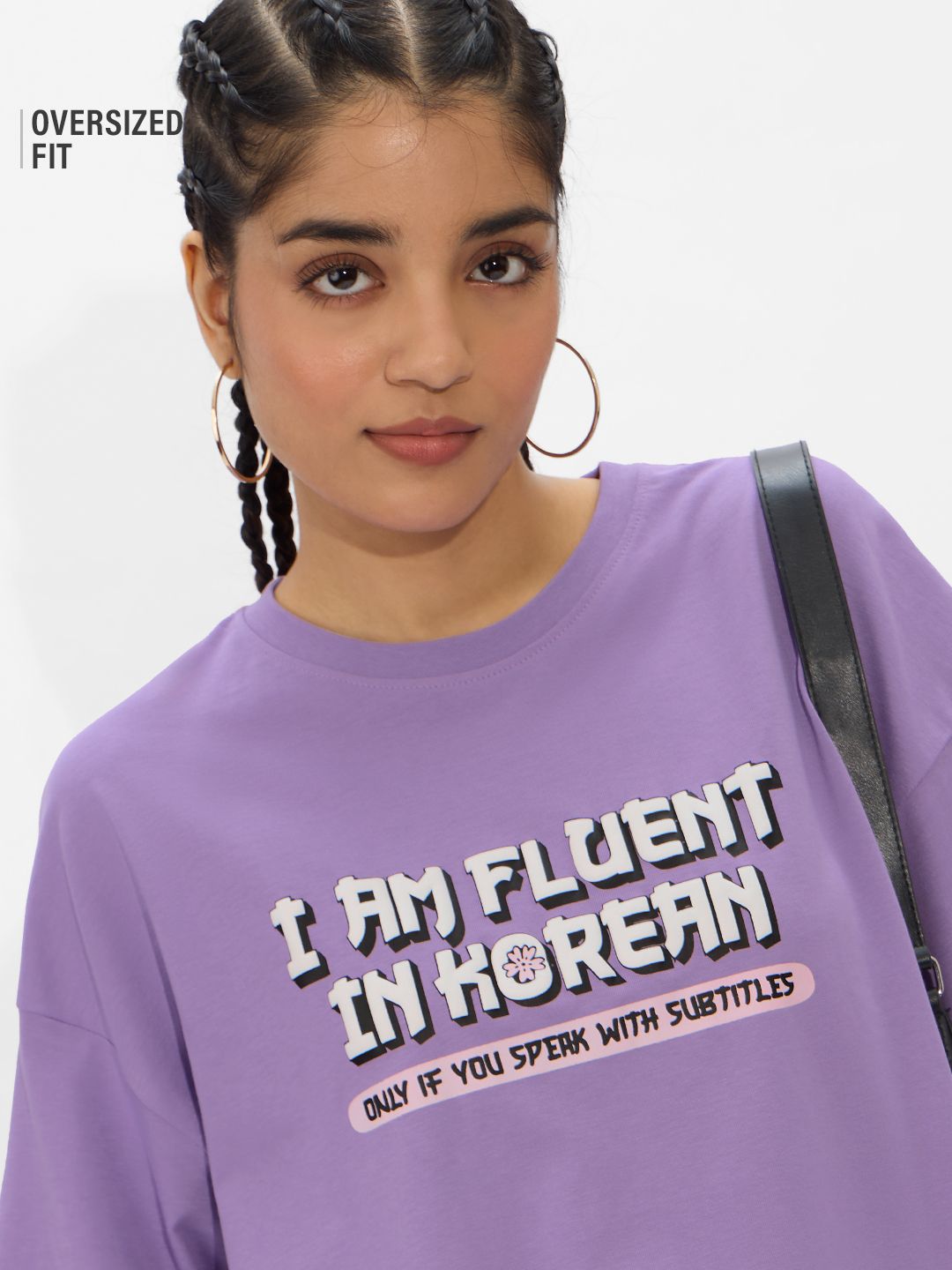 Buy TSS Originals Fluent In Korean Women Oversized TShirts Online