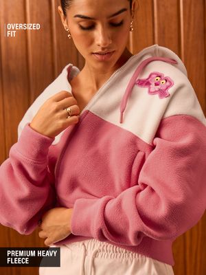 Buy Polar Fleece Hoodie: Pink Pant Women Oversized Hoodie Online