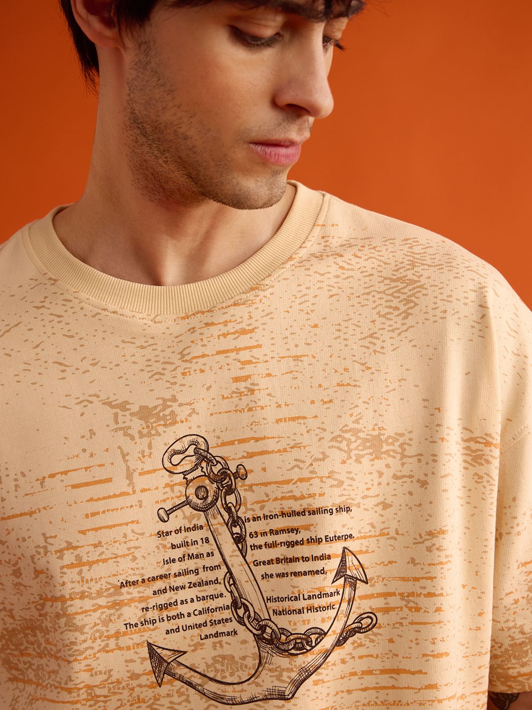 Buy TSS Originals: Let's Sail Men Oversized T-Shirts Online