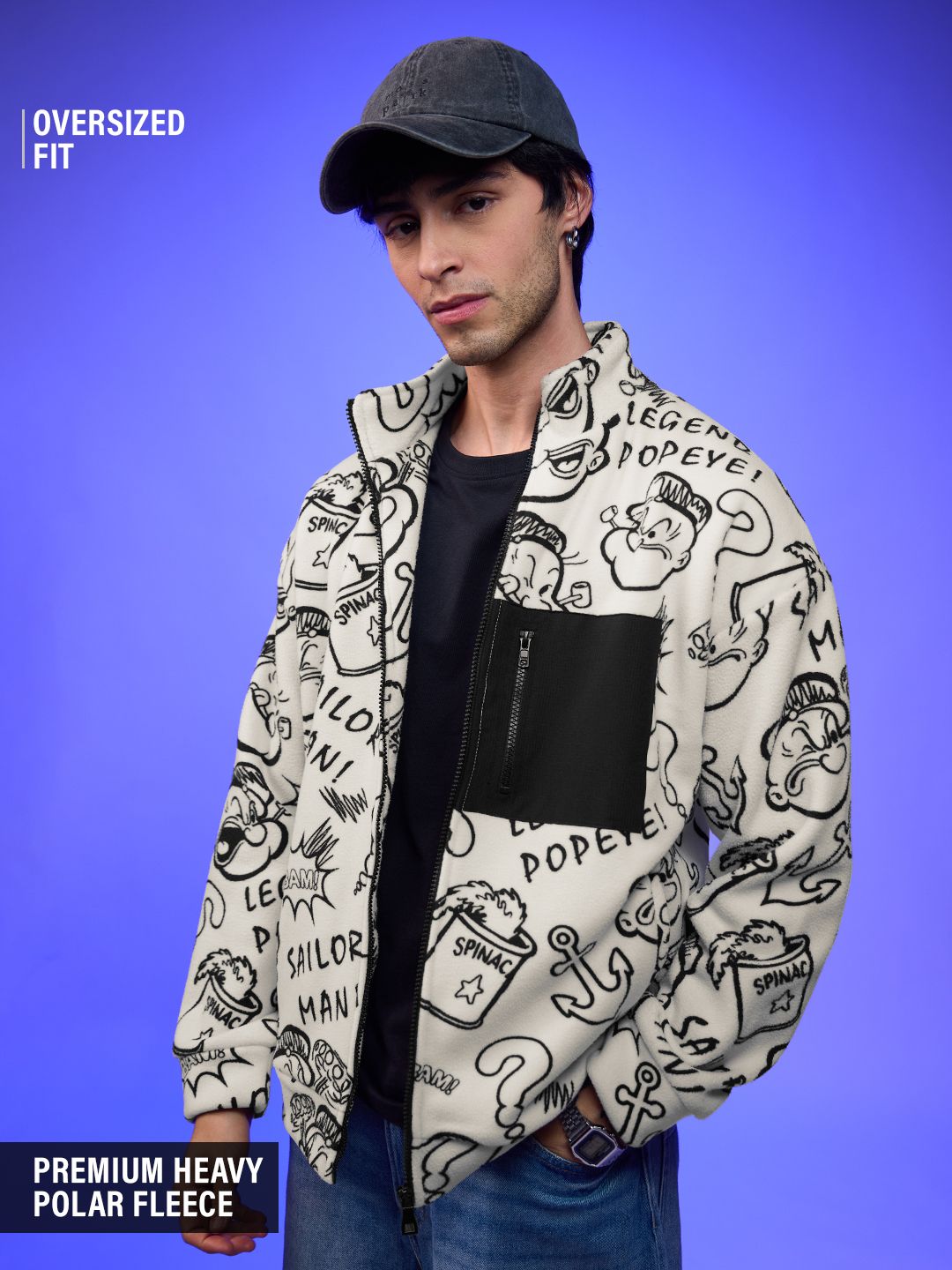 ジャケット・アウター POP TRADING COMPANY POPEYE STADIUM L Buy Polar Fleece Jacket: Legend Popeye Jacket Online