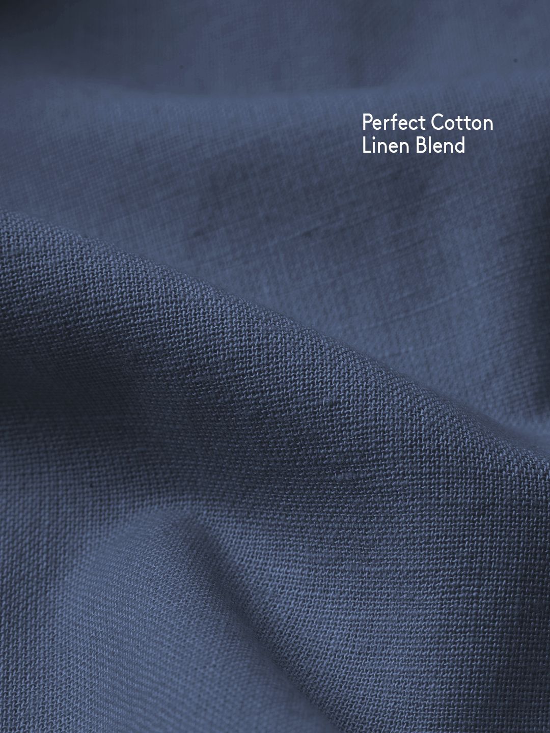 Buy Cotton Linen: Deep Blue Cotton Linen Shirts