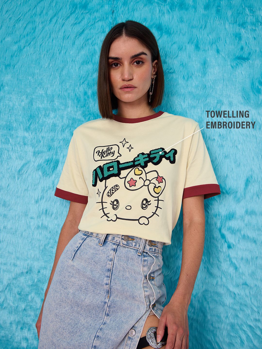 Hello Kitty Normal Fit Buy Hello Kitty: It's Manga Women Relaxed Fit T-Shirts Online