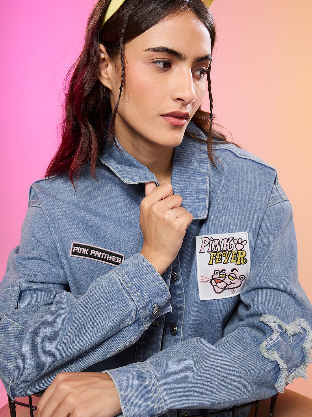 Pink Panther: Stay Pink Women Denim Jackets price