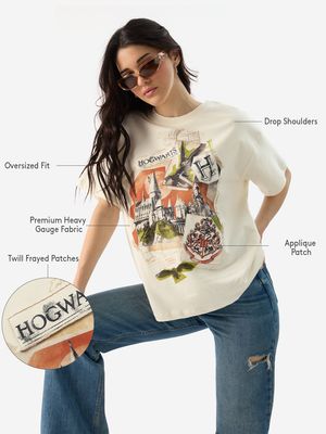 Harry Potter Maglietta in cotone con stemma Tassorosso da