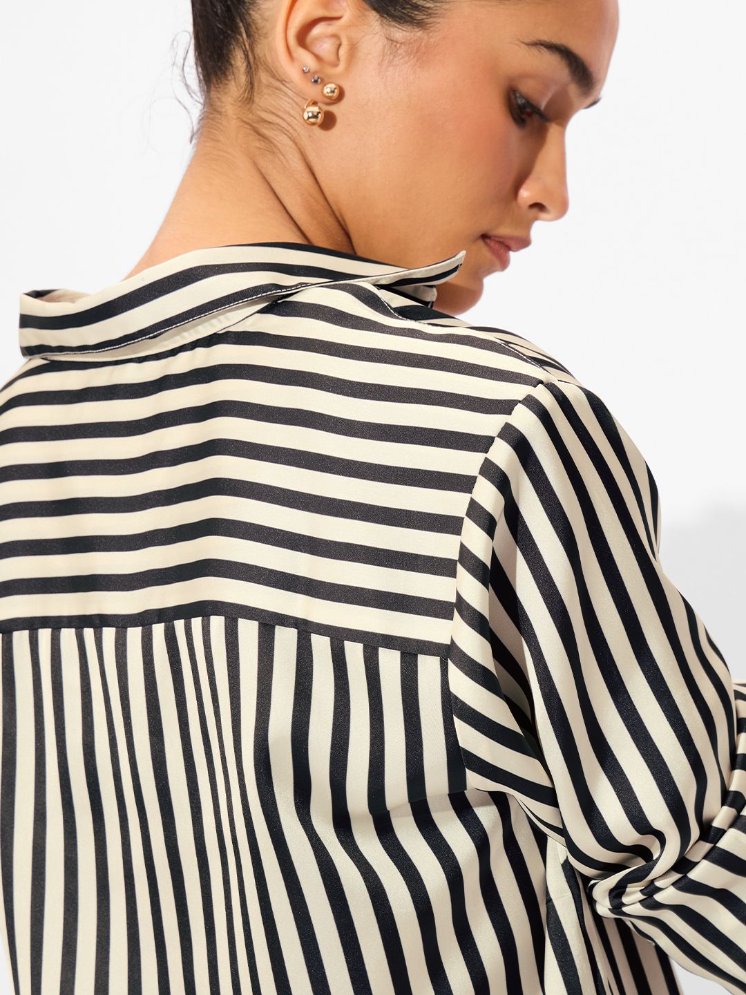 Buy Satin Shirt: Phantom Stripes Women Shirts