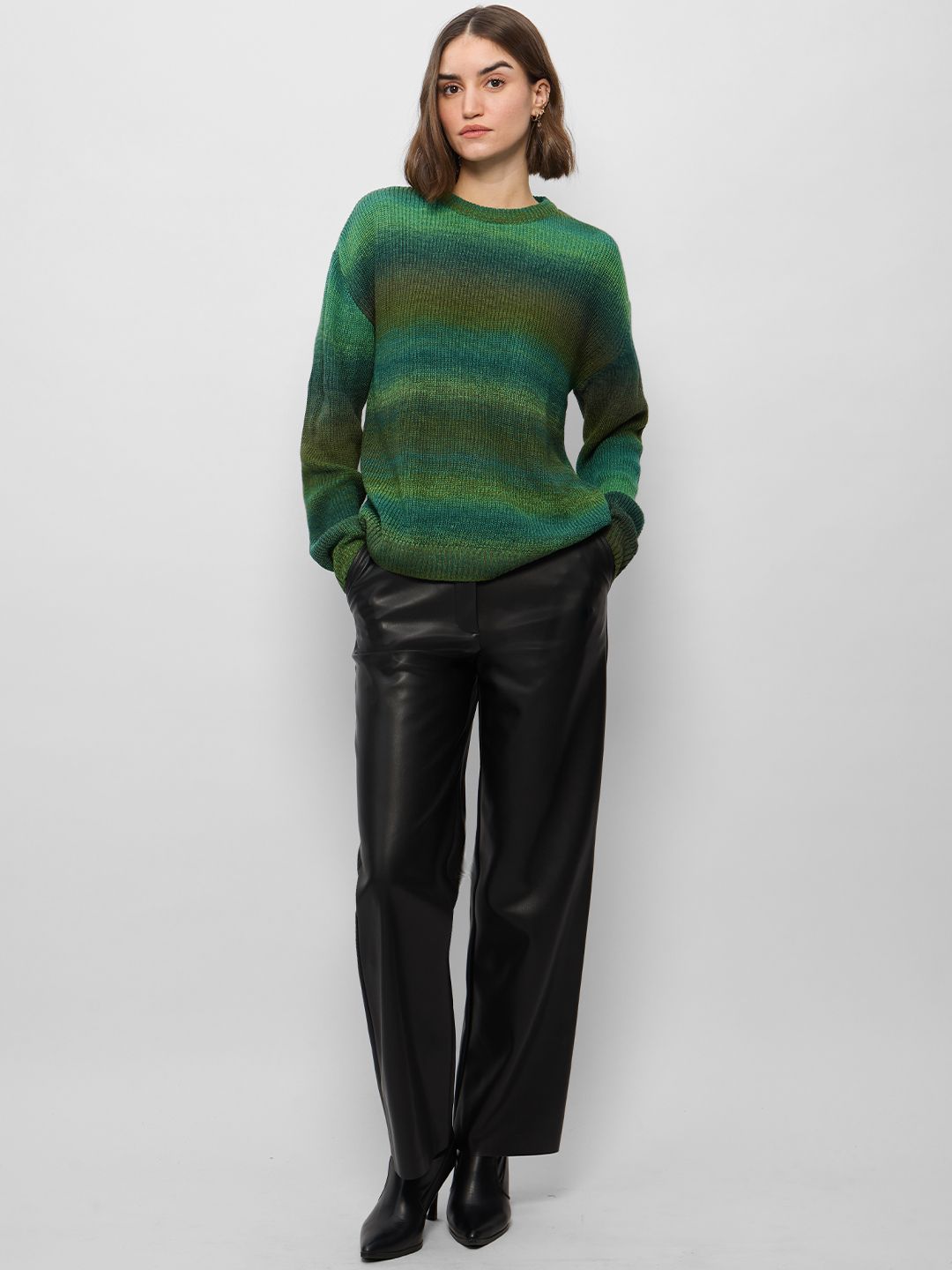 Knitted Ombre Sweater: Fern Women Oversized Sweaters online