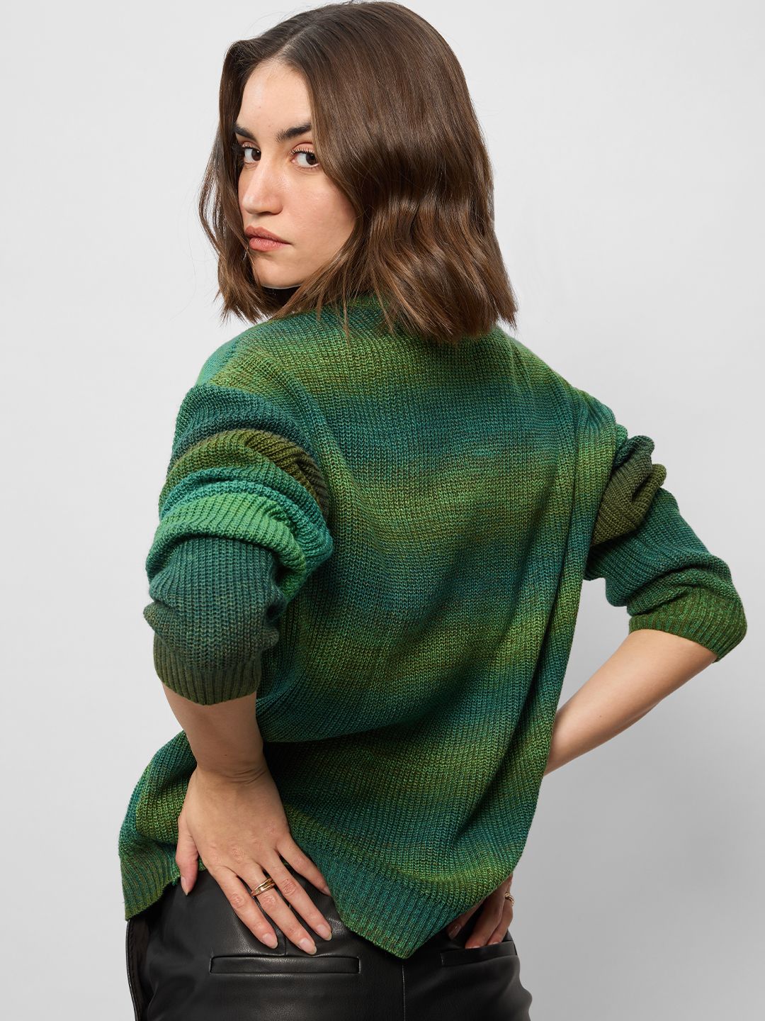 Buy Knitted Ombre Sweater: Fern Women Oversized Sweaters