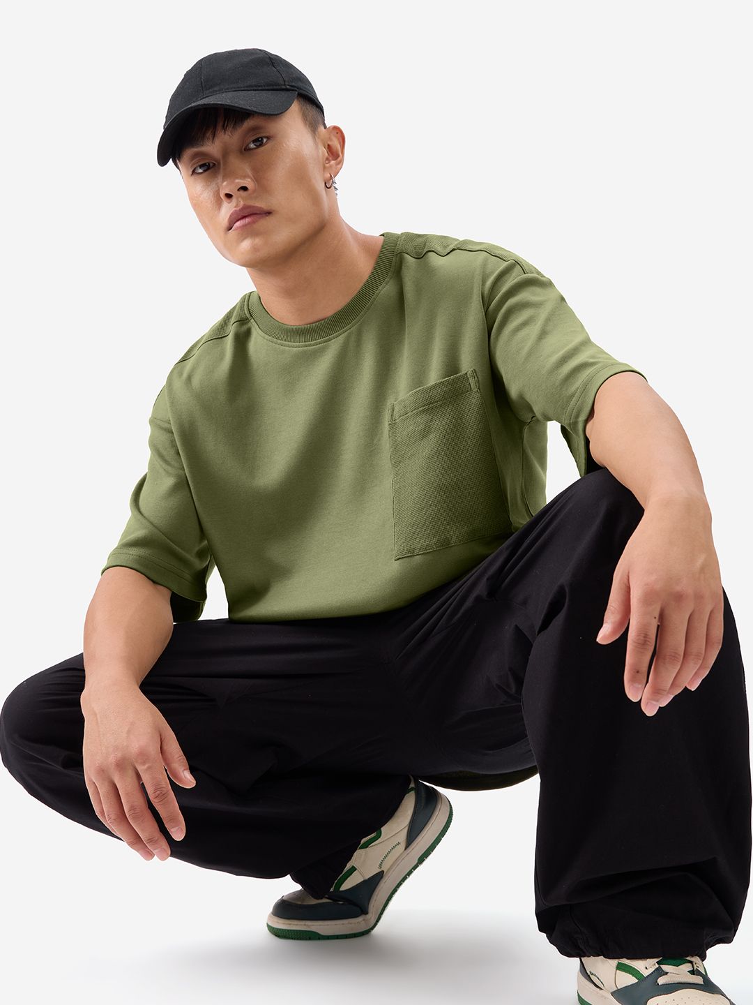 Solids: Pine Green Oversized T-Shirts price