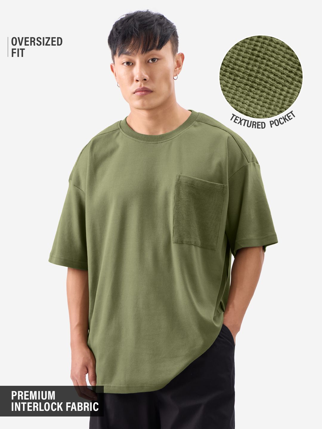 Solids: Pine Green Oversized T-Shirts