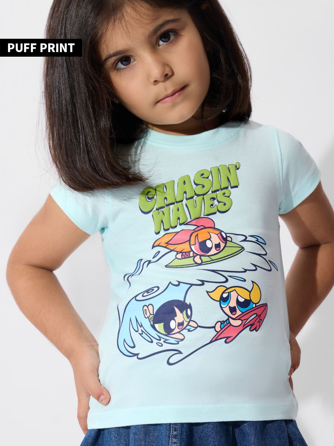 Buy Powerpuff Girls: Chasin' Waves Girls T-shirts Online