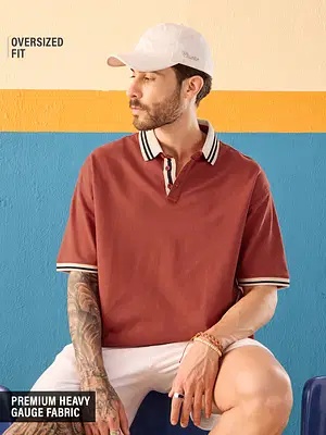 TSS Originals: Antique Red Oversized Polos Online